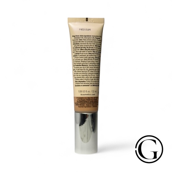 2 PACK IT Cosmetics CC+ Nude Glow Serum Coverage Foundation MEDIUM 1.06OZ 02/26 - Picture 3 of 3